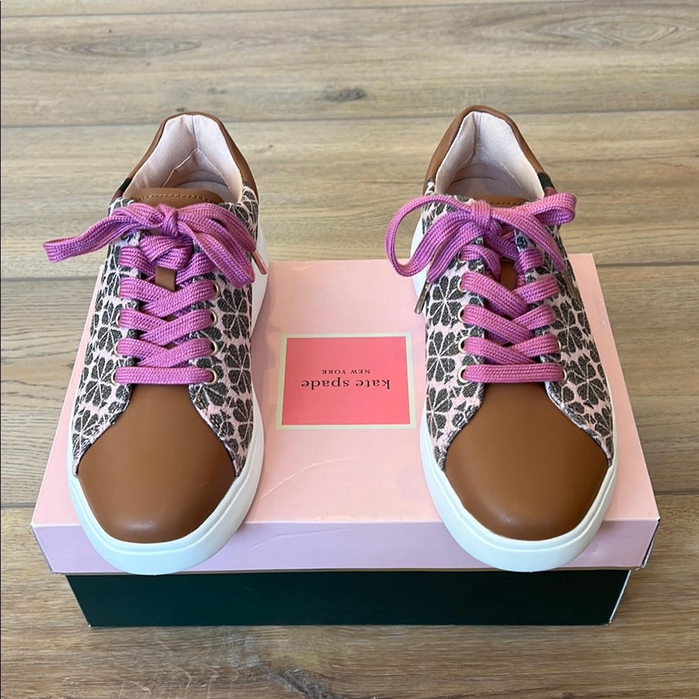 Kate Spade Brown and Pink Fashion Sneakers